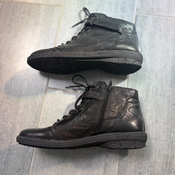 Tiltoa Moto Style Genuine Leather Ankle Boots Black Size 9.5US / 40EU - Picture 5 of 9